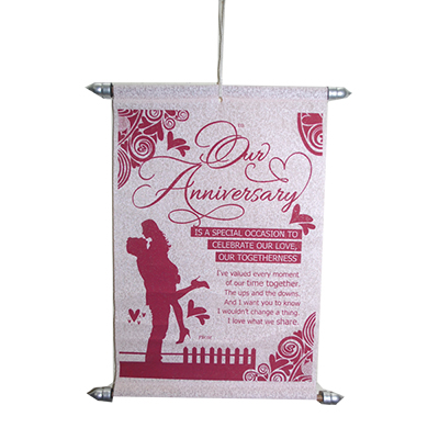 "Our Anniversary Scroll Message -code 009 - Click here to View more details about this Product